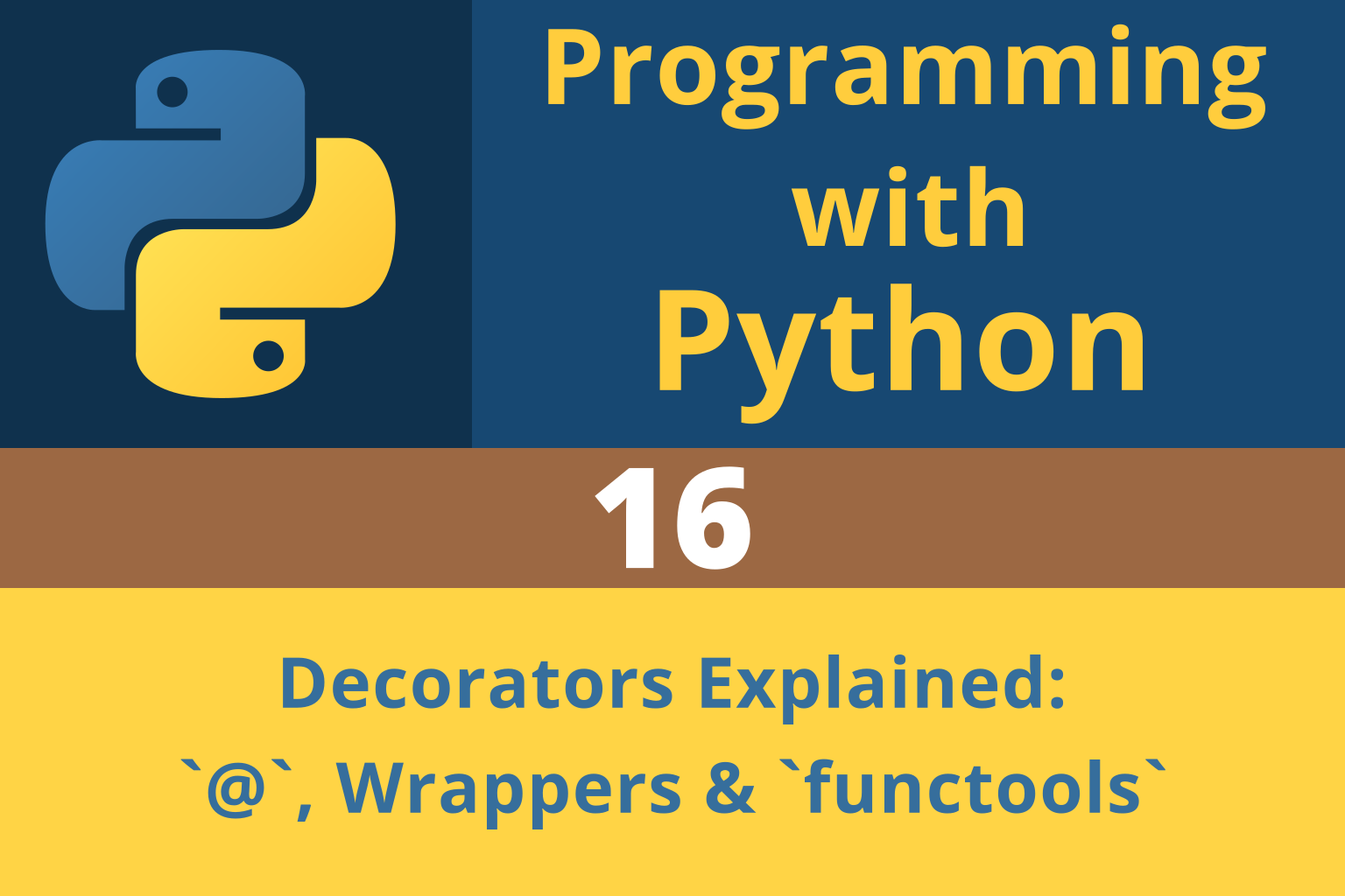 Programming with Python | Chapter 16: Decorators